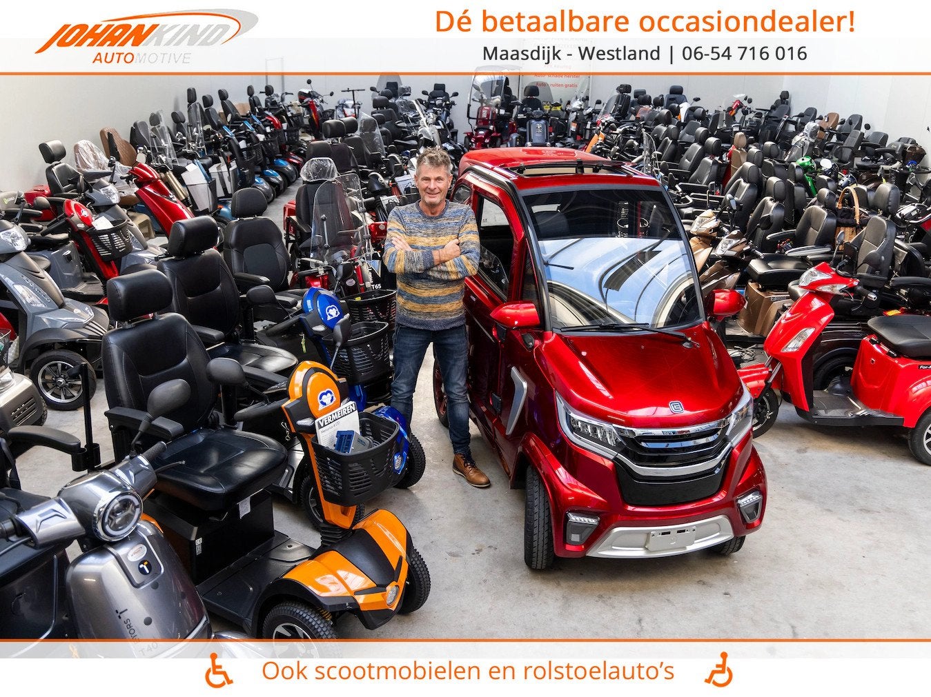 Alle merken v/a € 1.000,- Brommobiel, Scootmobiel 3 & 4 wi, Overige merken, Gebruikt, Johan Kind AutoMotive, Maasambacht 2a-1
2676CW  MAASDIJK, NL