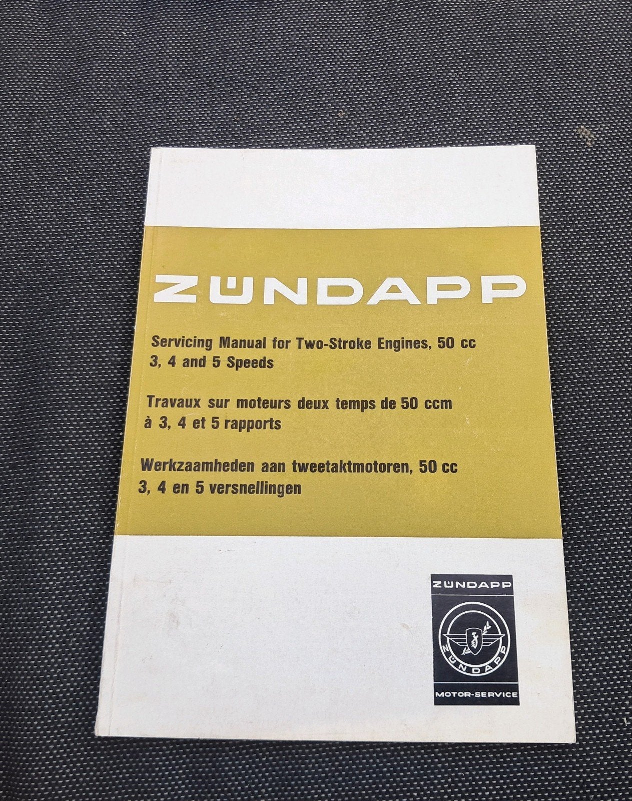 Zundapp Servicing Manual 50cc 3, 4 en 5 versnellingen 1975, Ophalen of Verzenden, Gebruikt, Overige typen