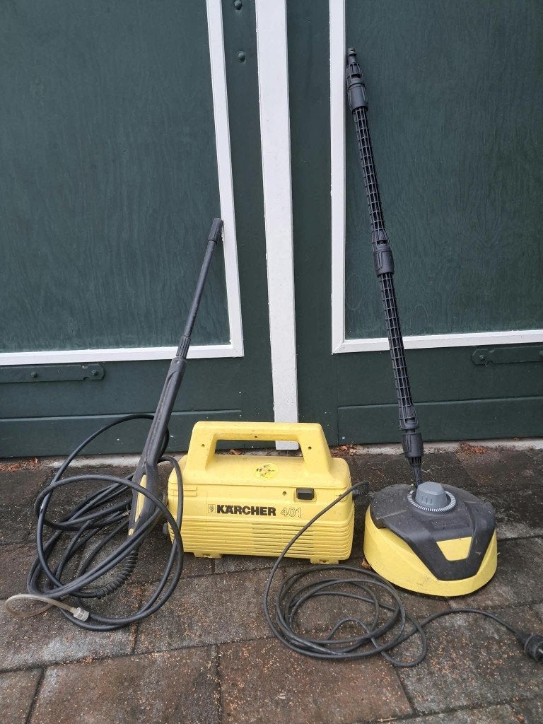 Kärcher hogedrukspuit en terrasreiniger, Tuin en Terras, Hogedrukreinigers, Ophalen, Gebruikt, Met autostop en -start, Kärcher