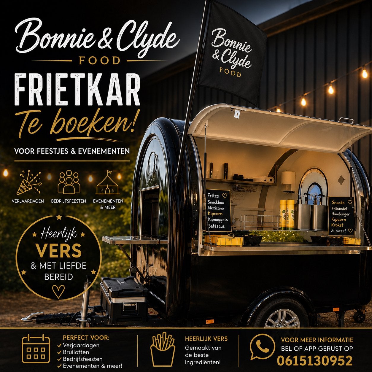 Frietkar / frietwagen op locatie Tilburg Riel Oisterwijk, Ophalen of Verzenden