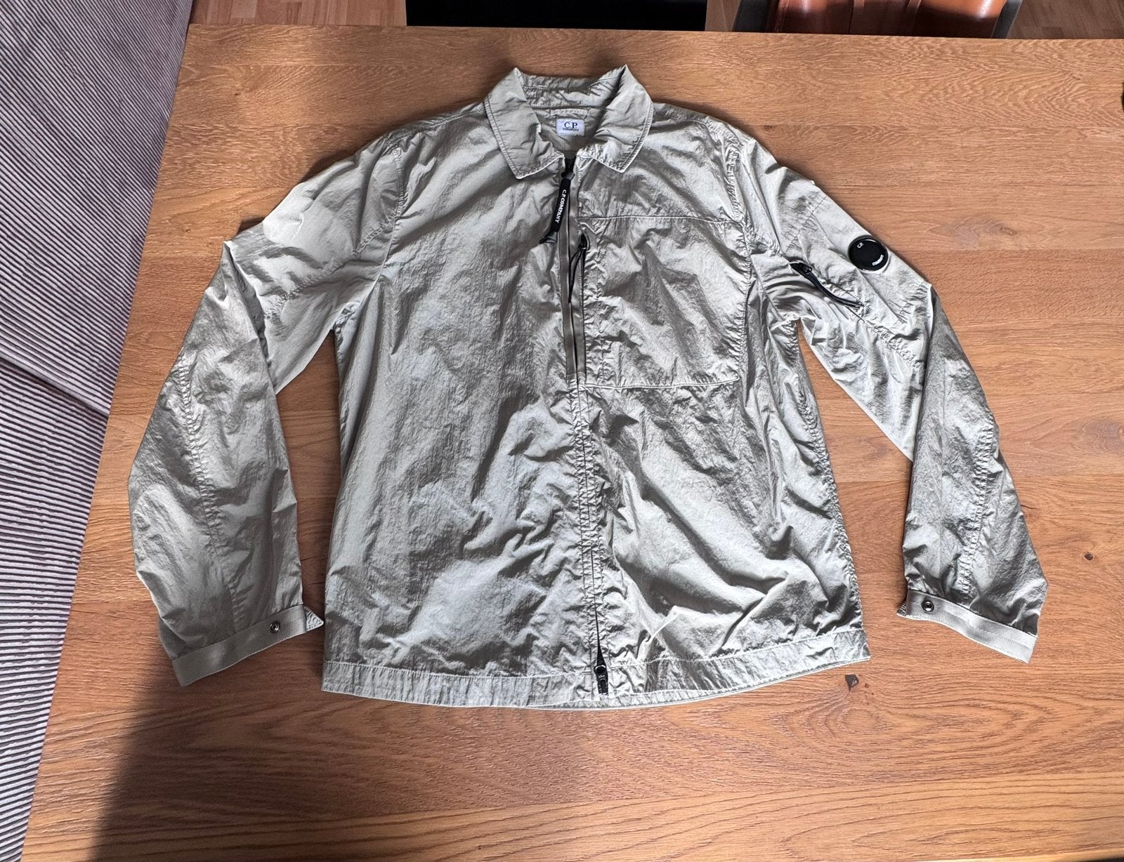 C.P. Company Chrome-R Overshirt/Jack Zilvergrijs, Ophalen of Verzenden, Zo goed als nieuw, Maat 48/50 (M), Grijs