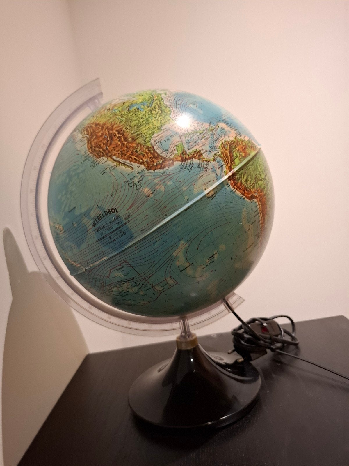 Wereldbol met voet - Lamp defect - Sovjet Unie, Ophalen of Verzenden, Gebruikt