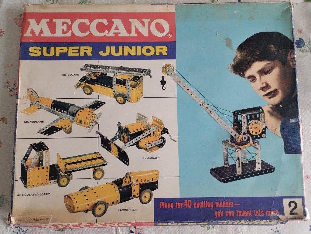 Meccano super junior set 2, Ophalen of Verzenden, Gebruikt, Knutselen