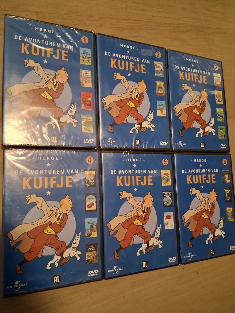 De Avonturen van Kuifje - Complete DVD Boxset (6 delen nieu), Cd's en Dvd's, Dvd's | Tekenfilms en Animatie, Europees, Tekenfilm
