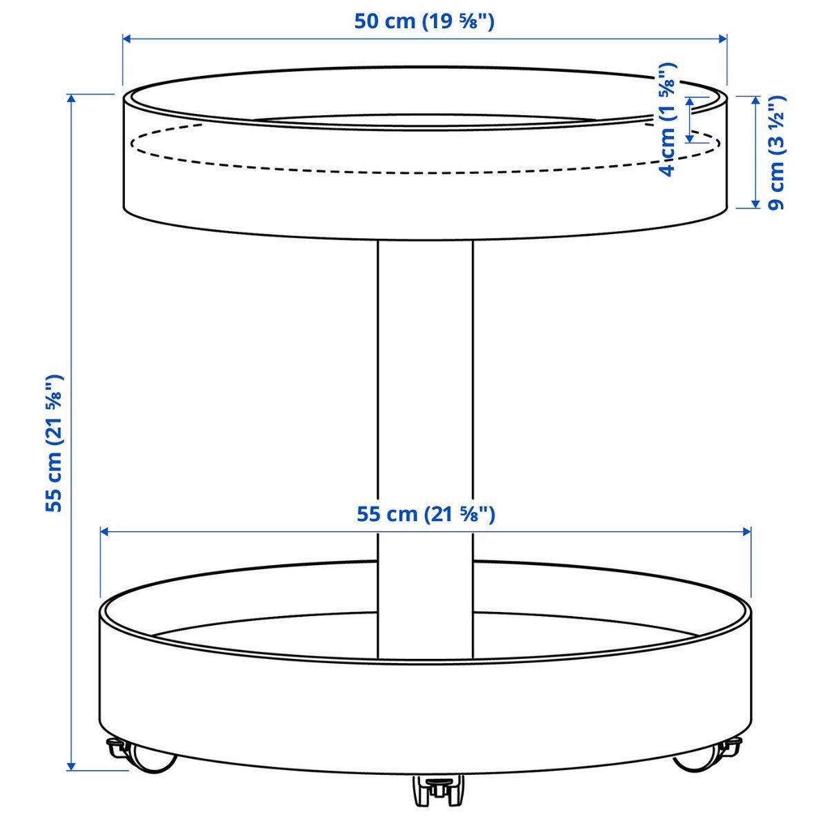 Ikea Stockholm bijzettafel, eikenfineer, NIEUW in doos., Minder dan 55 cm, Rond, Nieuw, Hout