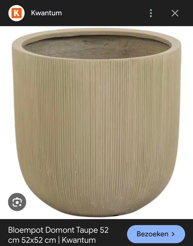 Bloempotten/ plantenpot Domont Kwantum, Ophalen, Rond, Aardewerk, Minder dan 40 cm