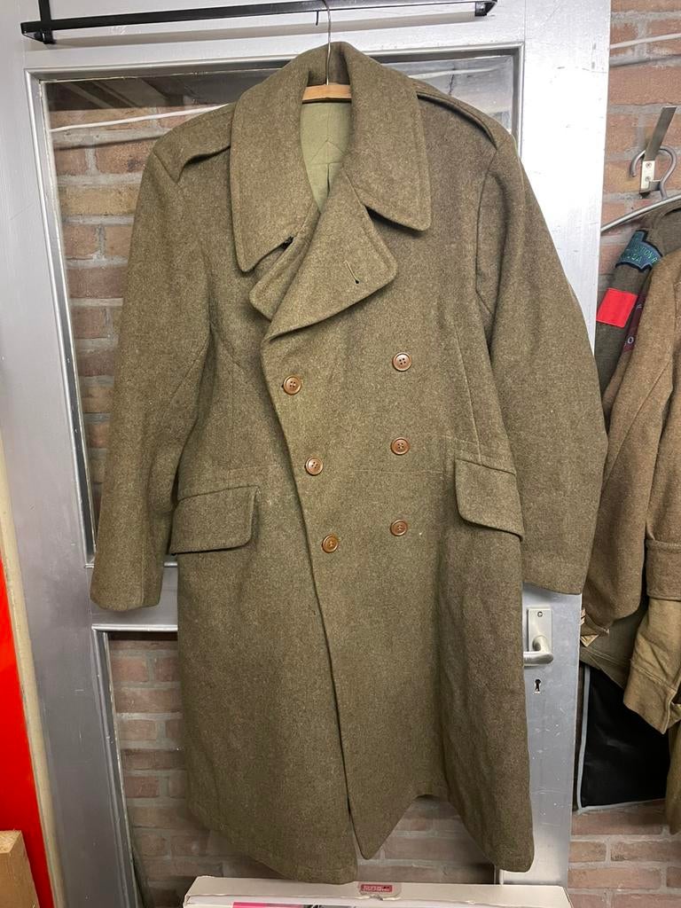 Amerikaanse Legerjas WOII - Great Coat 1943, Ophalen of Verzenden, Gedragen, Groen