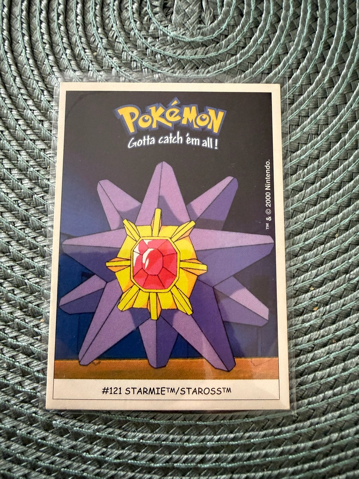 Dunkin Boomer Pokémon Sticker #121 Starmie/Staross, Ophalen of Verzenden, Gebruikt, Losse kaart