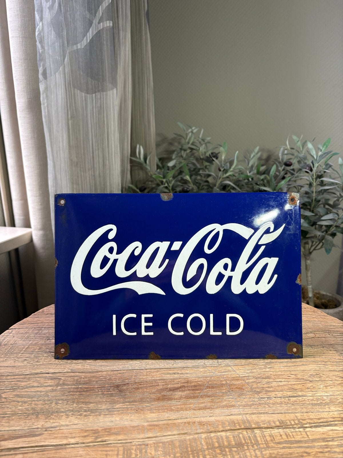 Coca-Cola Ice Cold Emaille Bord - Replica 30x20cm, Antiek en Kunst, Ophalen of Verzenden