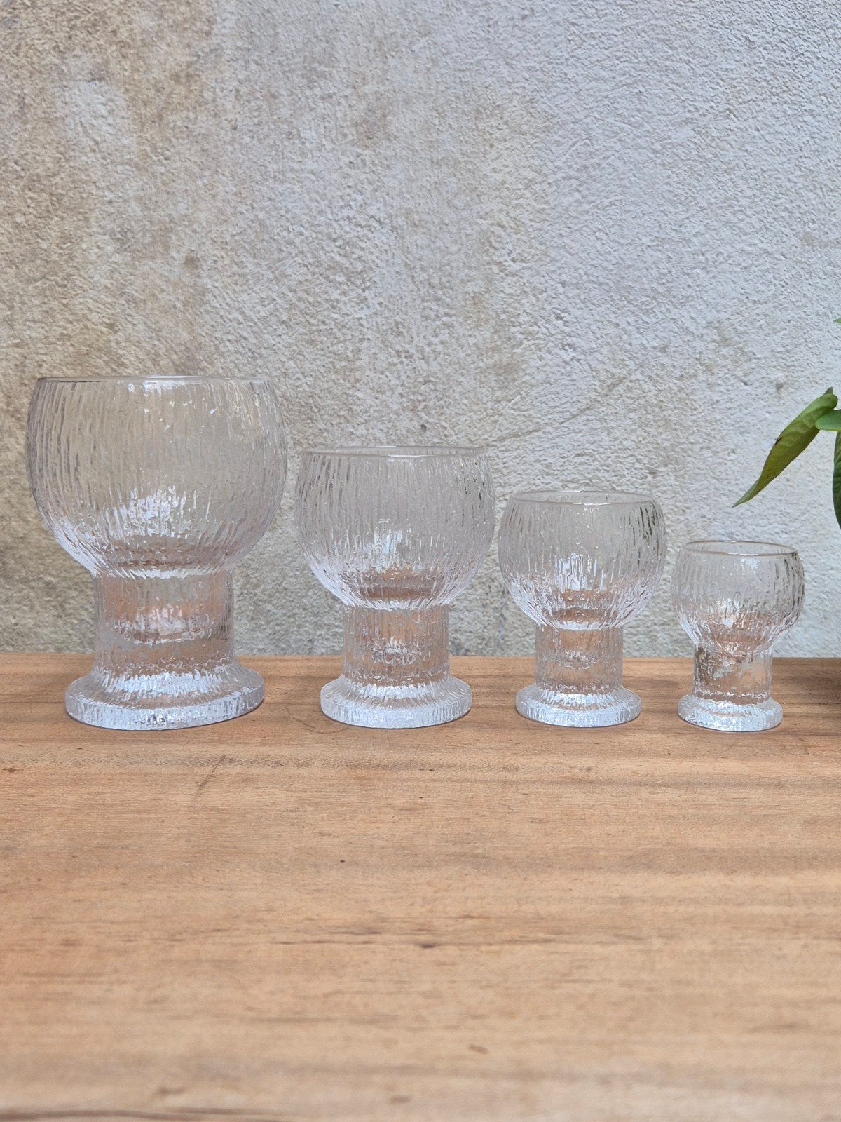 Vintage Set van 9 Iittala Kekkerit glazen - Tapio Wirkkala, Antiek en Kunst, Antiek | Glas en Kristal, Ophalen of Verzenden