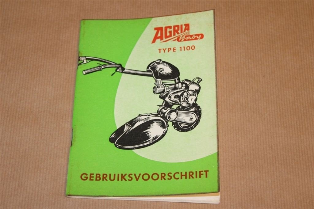 Oude handleiding - Agria tuinmachine - Circa 1965, Ophalen of Verzenden, Gelezen, Bouwkunde