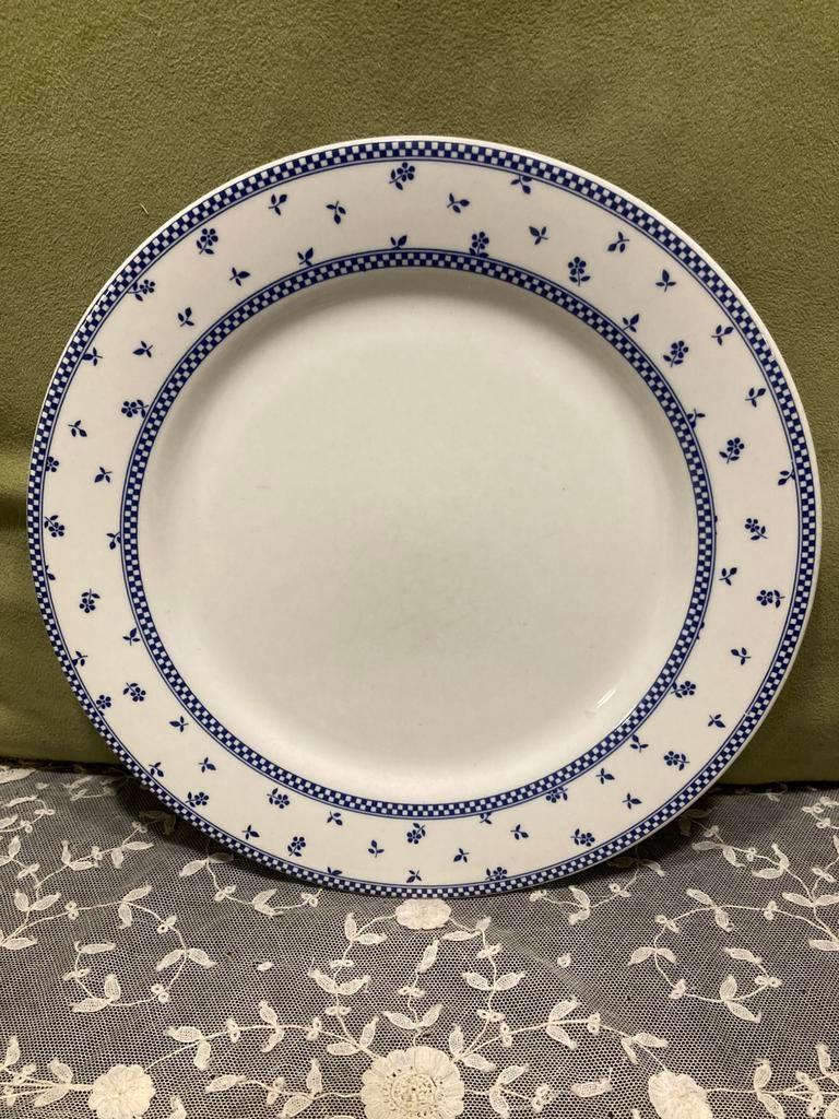 Bord met blauwe bloemetjes (210324), Huis en Inrichting, Keuken | Servies, Gebruikt, Ophalen of Verzenden, Bord(en), Overige stijlen