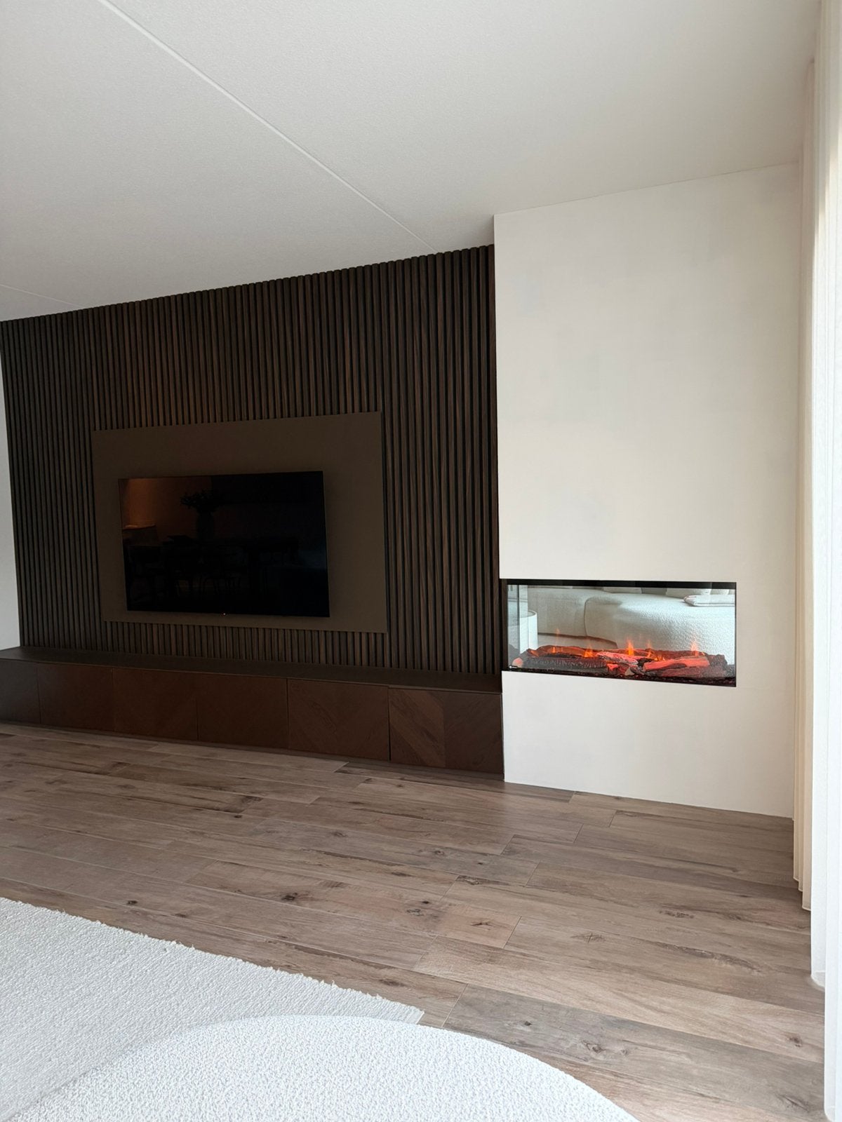 Luxe 3-zijdige elektrische sfeerhaard, Huis en Inrichting, Ophalen, Zo goed als nieuw, Vrijstaande haard, Elektrische haard
