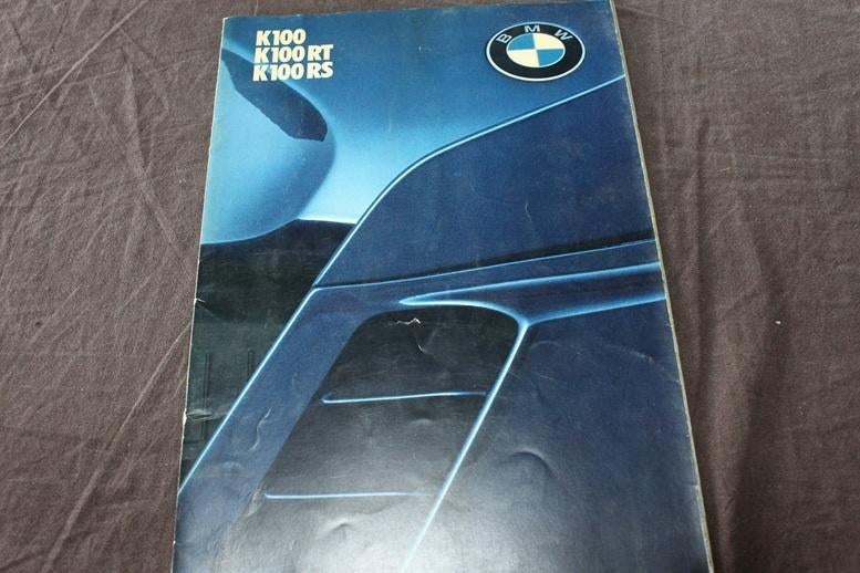 BMW K100 RT RS 1983 motorfiets verkoop folder brochure, Ophalen of Verzenden, BMW