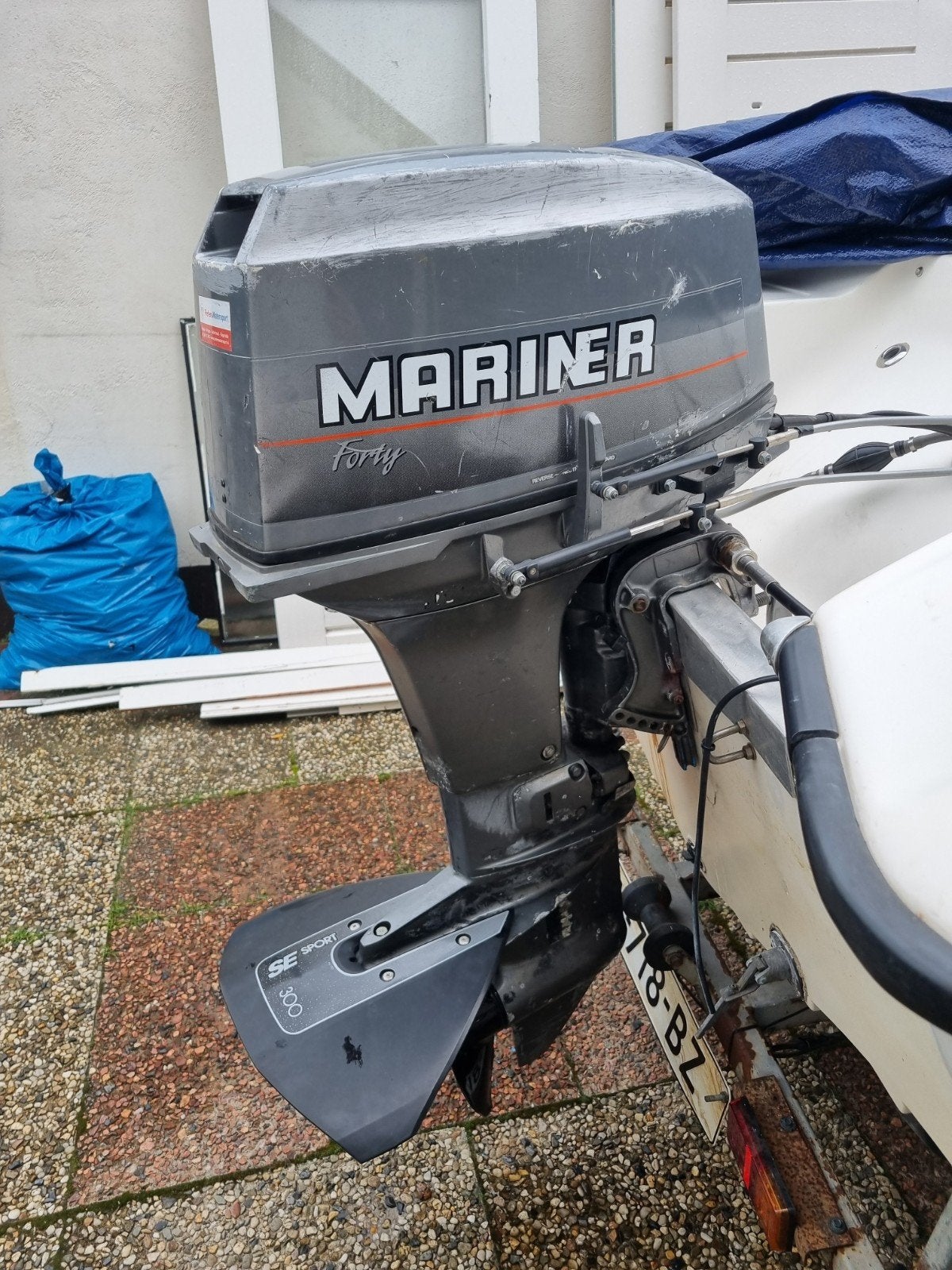 Mariner 40 pk 2 takt buitenboord motor, Ophalen, Gebruikt, 30 pk of meer, Buitenboordmotor