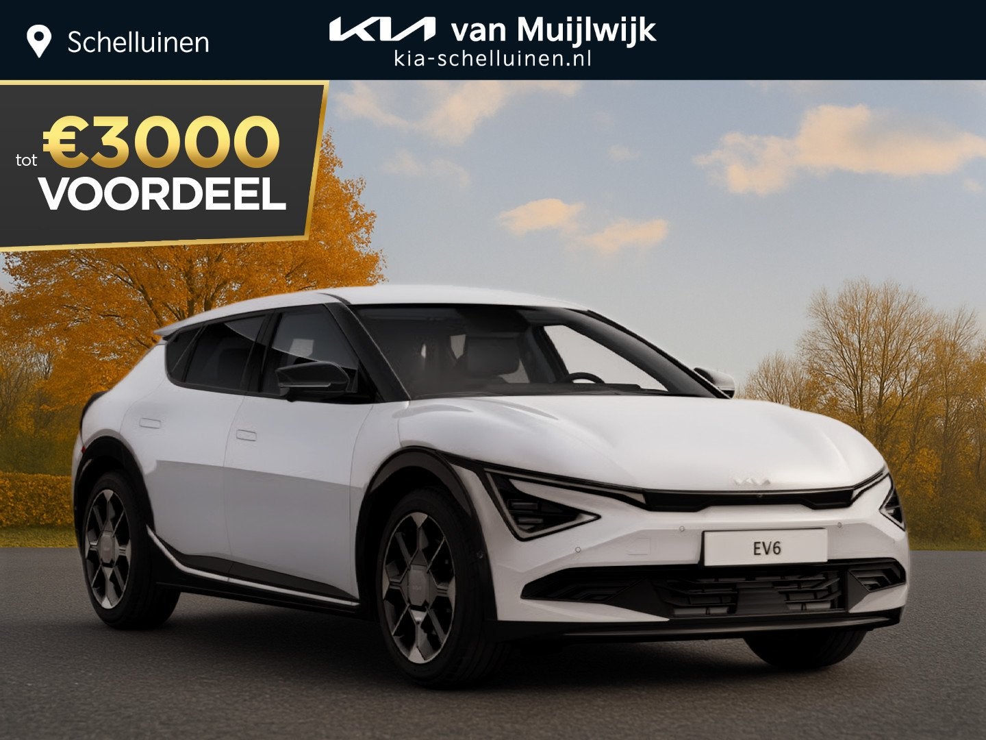 Kia EV6 Plus 63 kWh Nu €3.500,- voordeel! Nu tijdelijk ext, Automaat, Achterwielaandrijving, 63 kWh, Nieuw