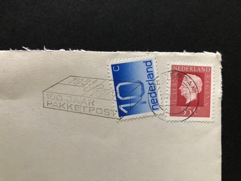 Envelop stempel 100 jaar pakketpost 1981 leuke stempel, Ophalen of Verzenden, Envelop