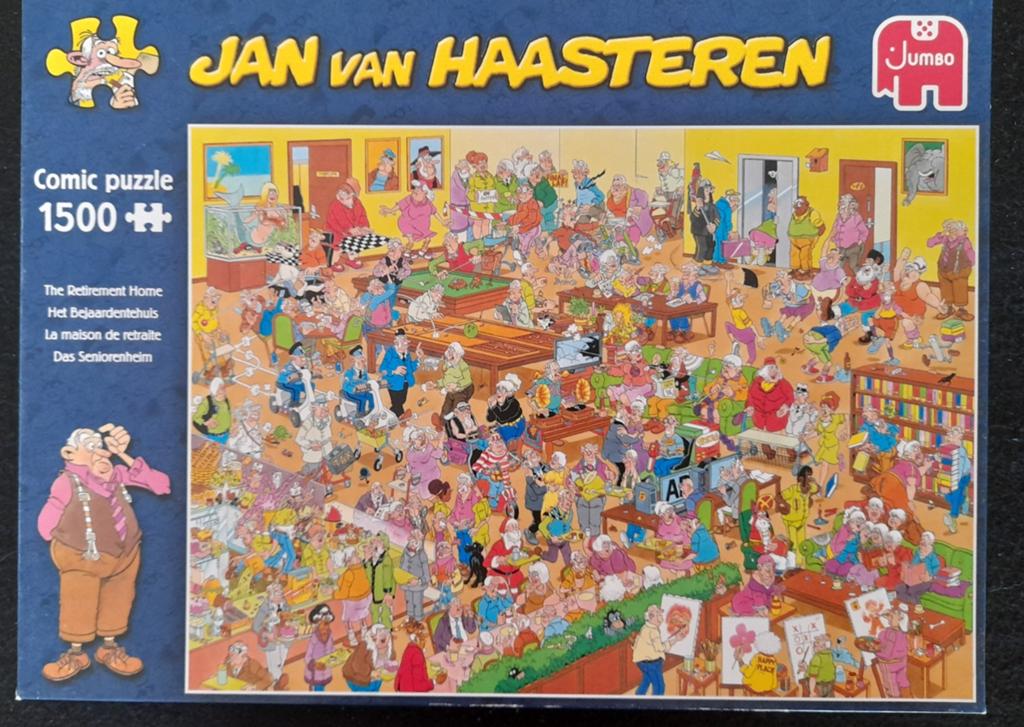Puzzel Jan van Haasteren Bejaardentehuis 1.500 stukjes, Hobby en Vrije tijd, Denksport en Puzzels, Ophalen of Verzenden, 500 t/m 1500 stukjes