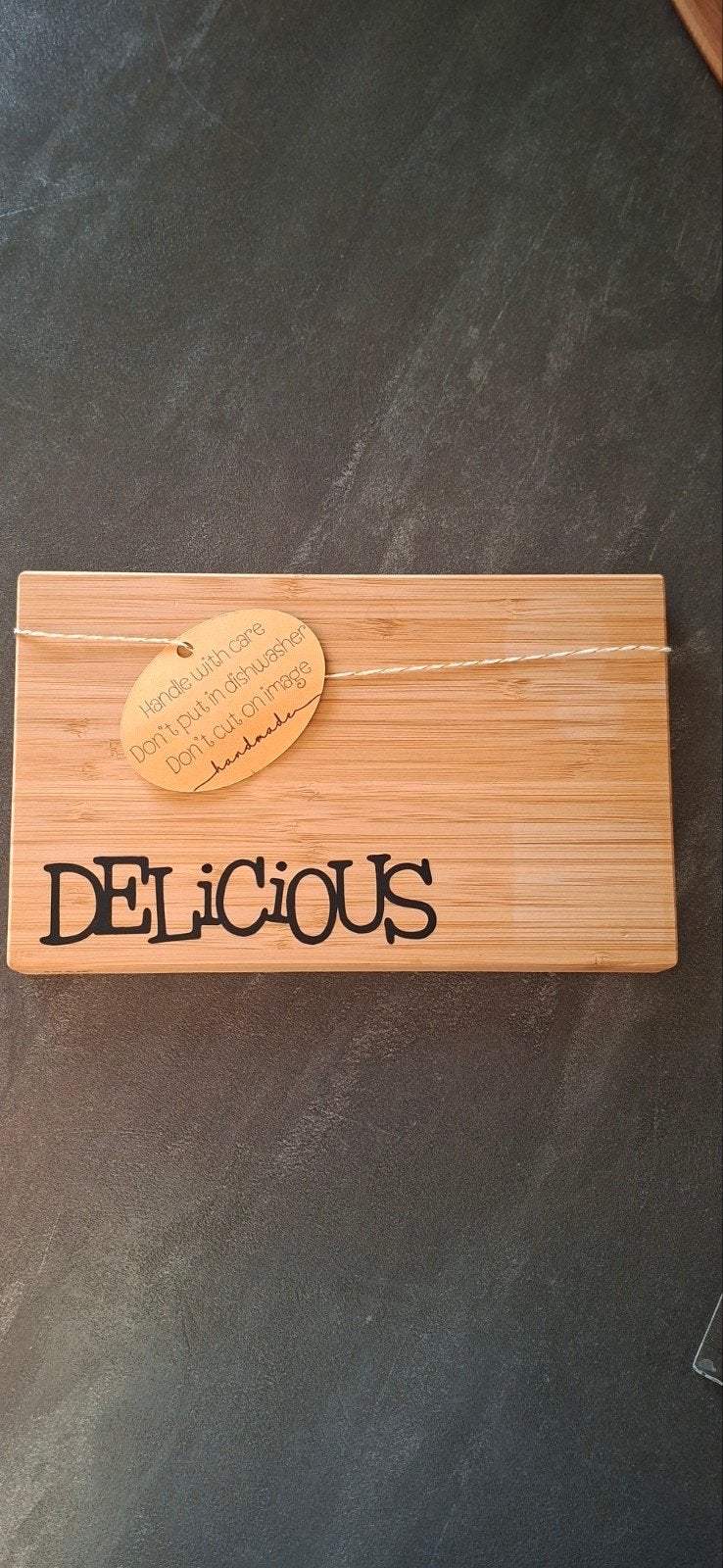 IKEA Bamboe Snijplank/Serveerplank met 'DELICIOUS' Opdruk, Hout, Snij-/serveerplank, Nieuw, Ophalen of Verzenden