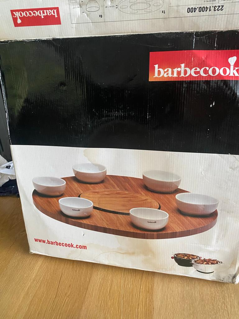 Barbecook draaiplateau met 6 schaaltjes, Ophalen of Verzenden, Nieuw, Keramiek, Kom(men)