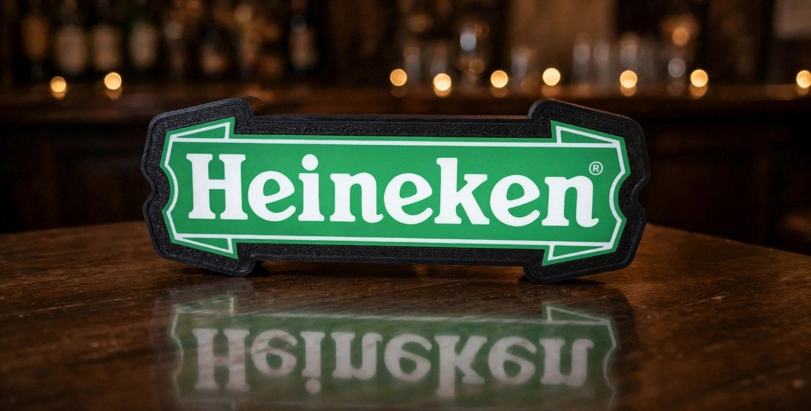 Heineken Lichtbak Reclamebord, Ophalen of Verzenden, Zo goed als nieuw, Lichtbak of (neon) lamp