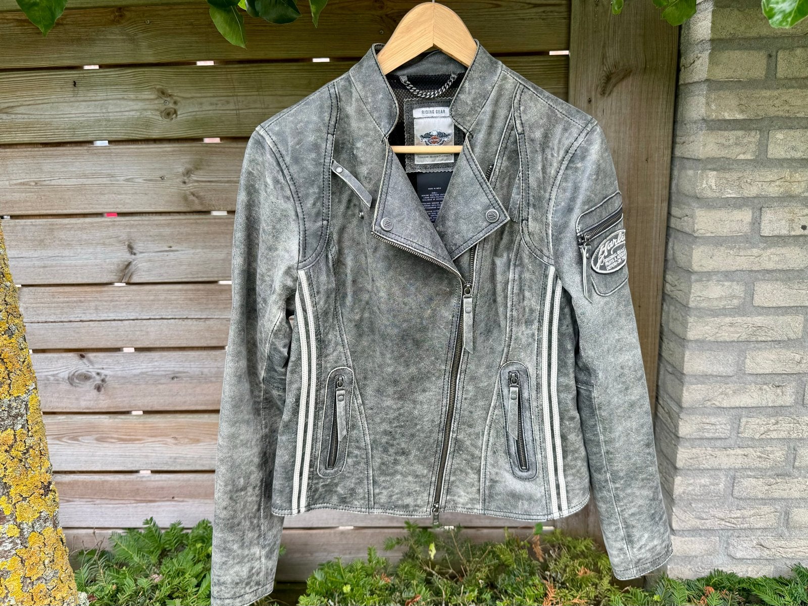 Harley Davidson originele vintage dames motorjas, M, Jethelm, Dames, Tweedehands