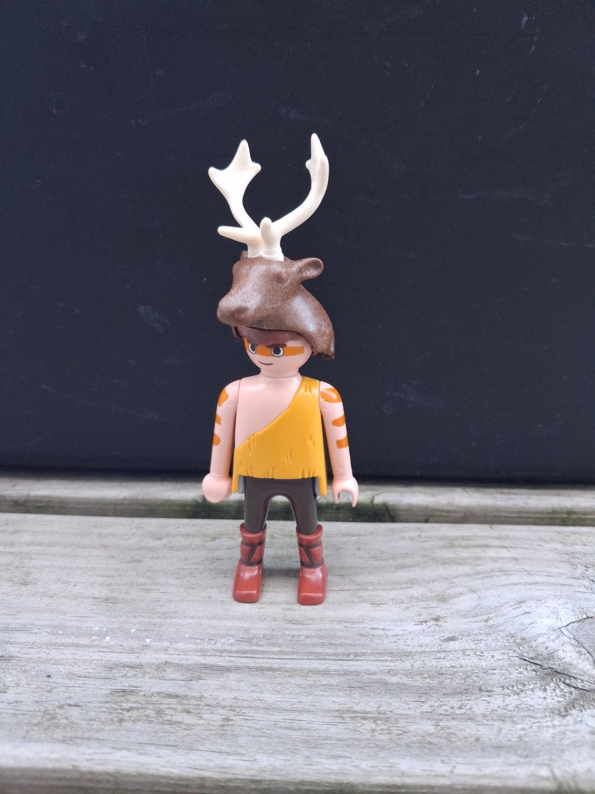 Playmobil holbewoner met gewei hoofddeksel, Ophalen of Verzenden, Gebruikt