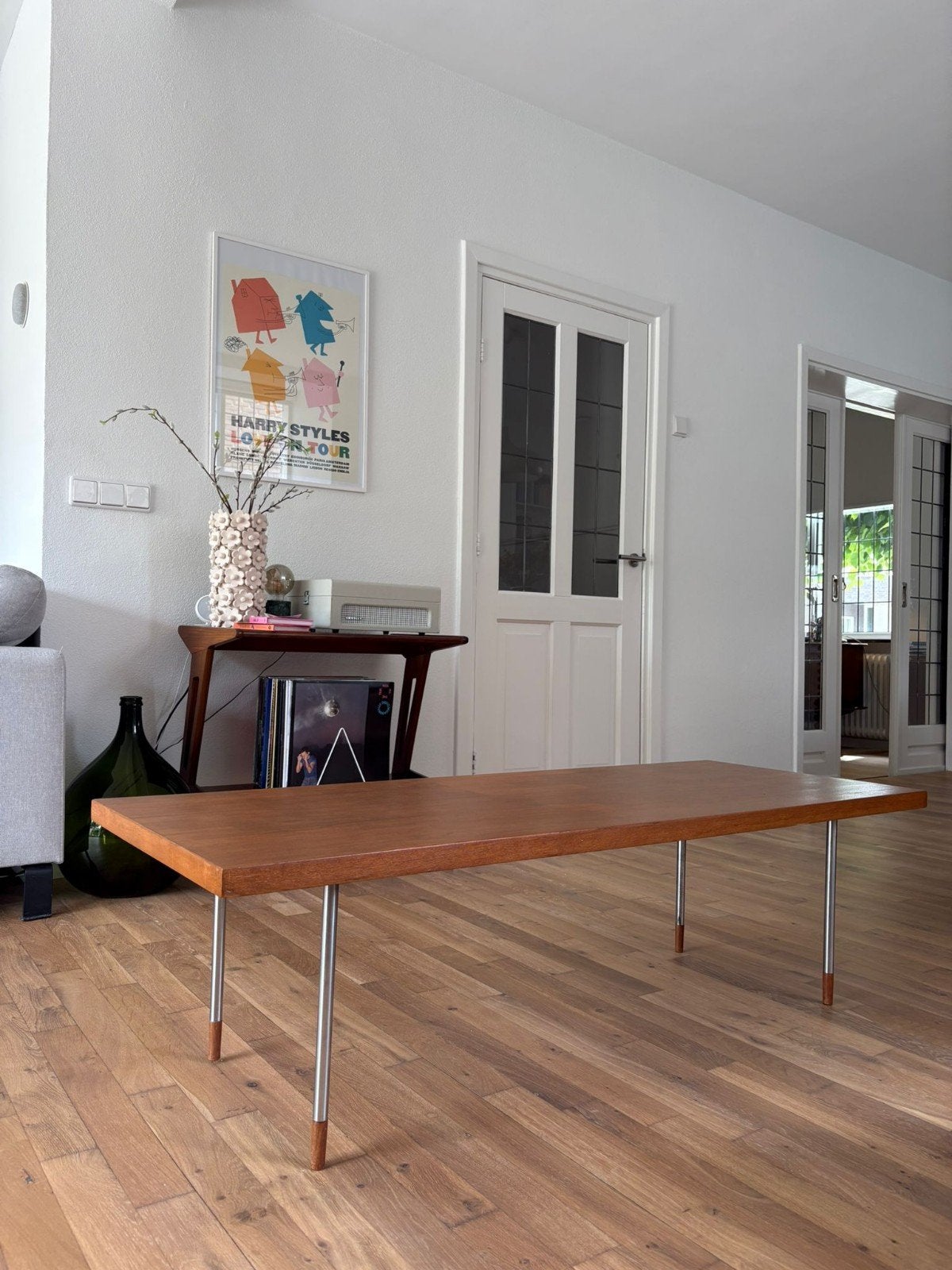 Vintage Fristtho salontafel, Ophalen, Teakhout, 50 tot 100 cm, 150 tot 200 cm