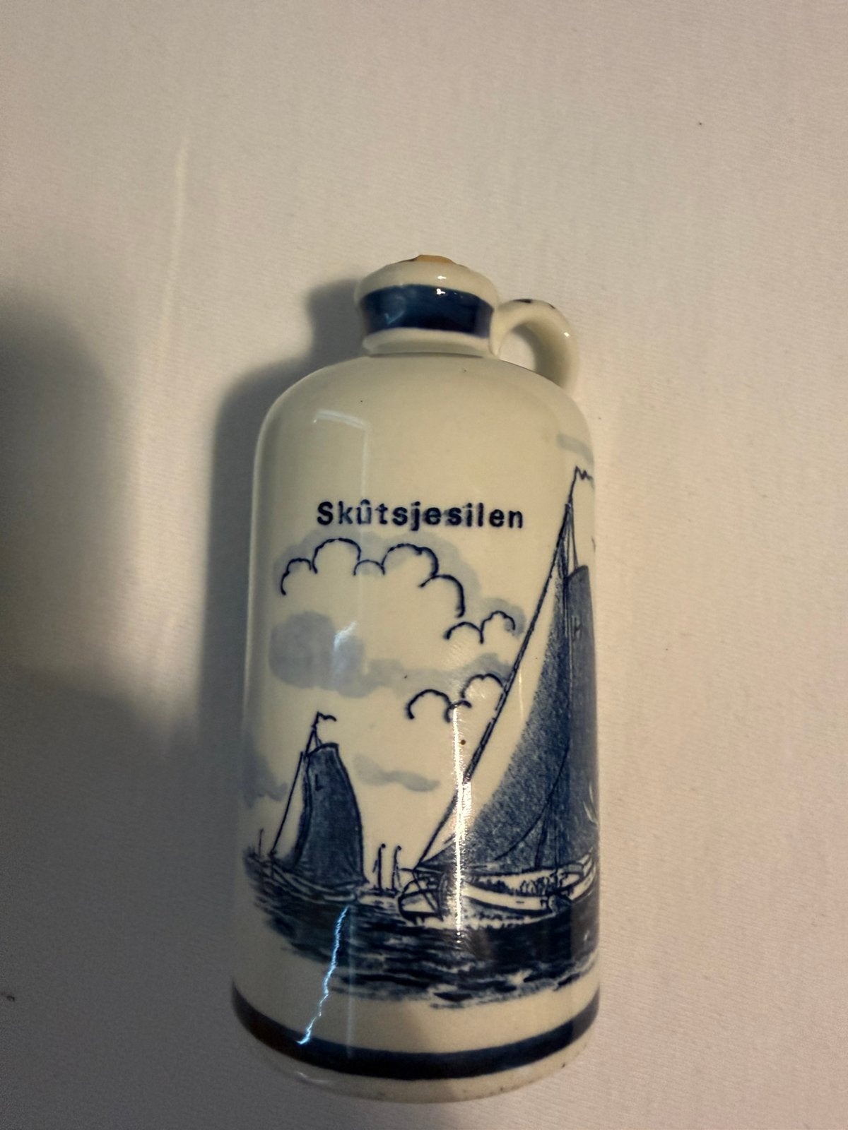 Delfts blauw jaren 80 skutsjesilen Batavus Heerenveen, Antiek en Kunst, Ophalen of Verzenden