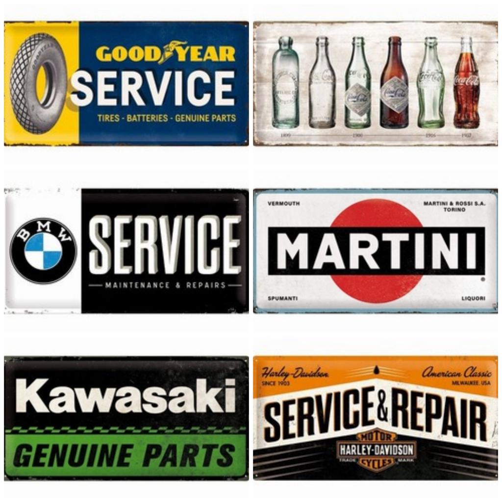 Harley Davidson service and repair relief reclamebord metaal, Ophalen of Verzenden, Nieuw, Auto's