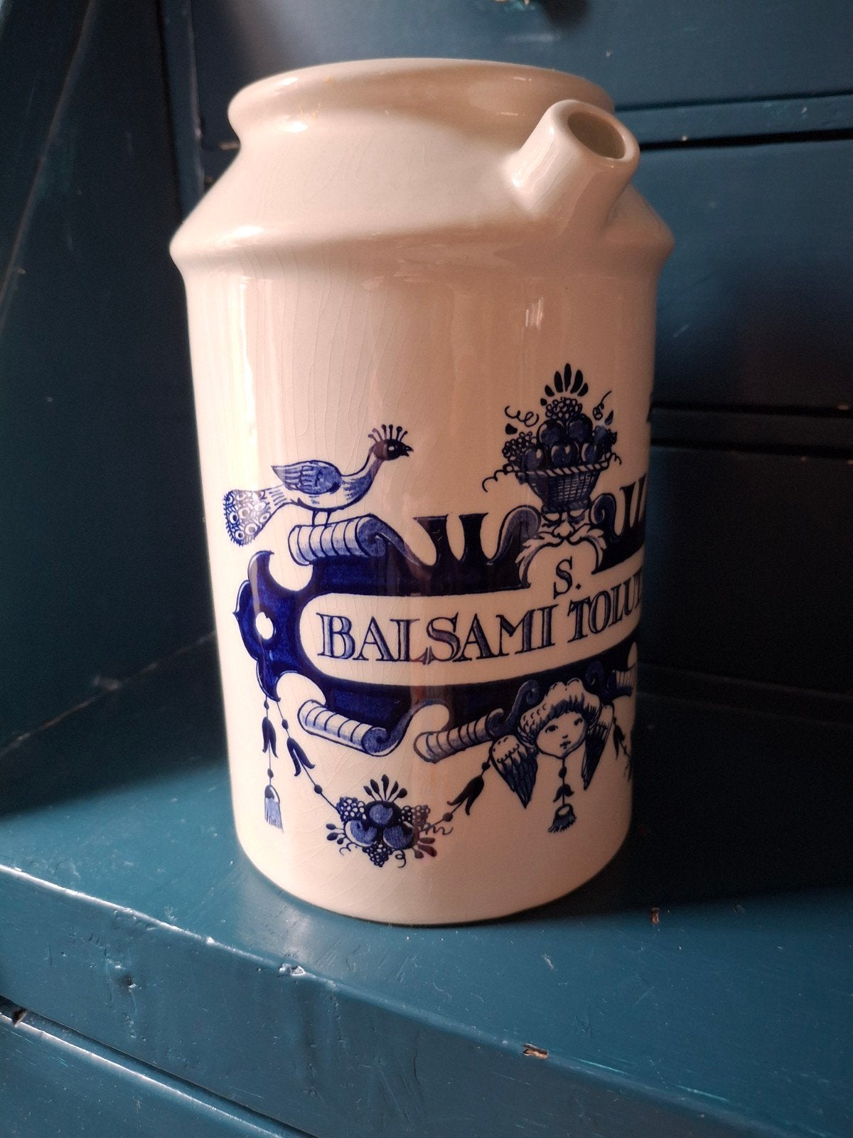 Antieke Delfts Blauwe Apothekerspot - Balsami Tolu, Ophalen of Verzenden