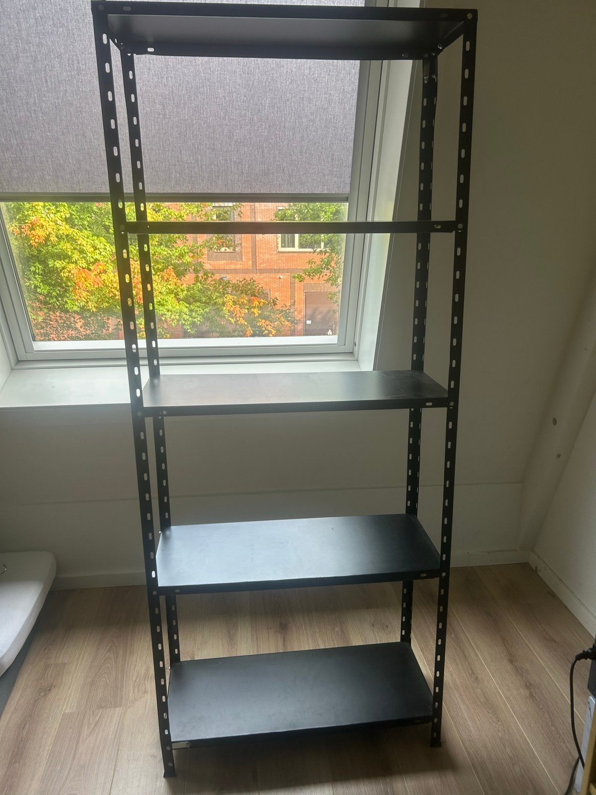 Zwart metalen opbergrek met 5 planken, Huis en Inrichting, Ophalen, Gebruikt