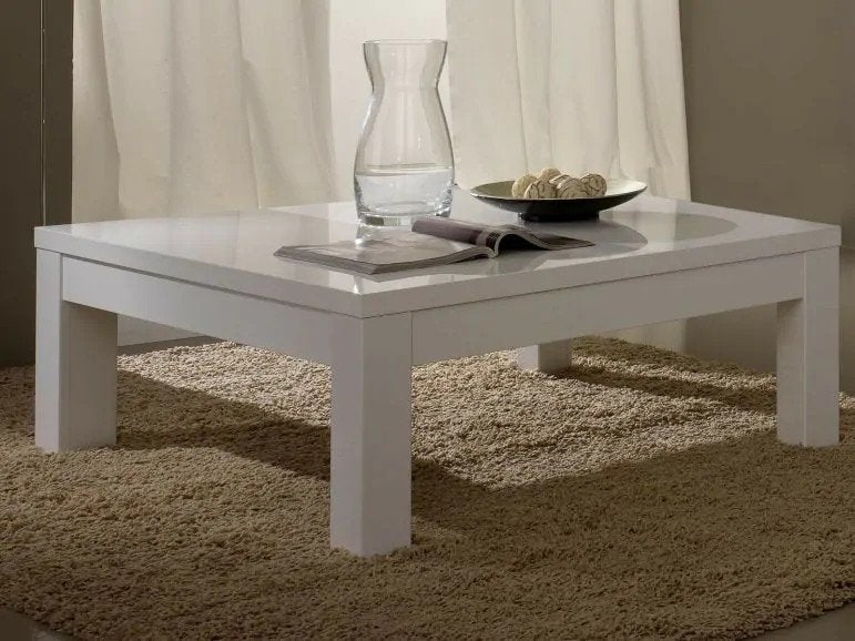 salontafel hoogglans wit 100cm x 100cm in zeer goede staat!, 50 tot 100 cm, Vierkant, Zo goed als nieuw, 50 tot 100 cm