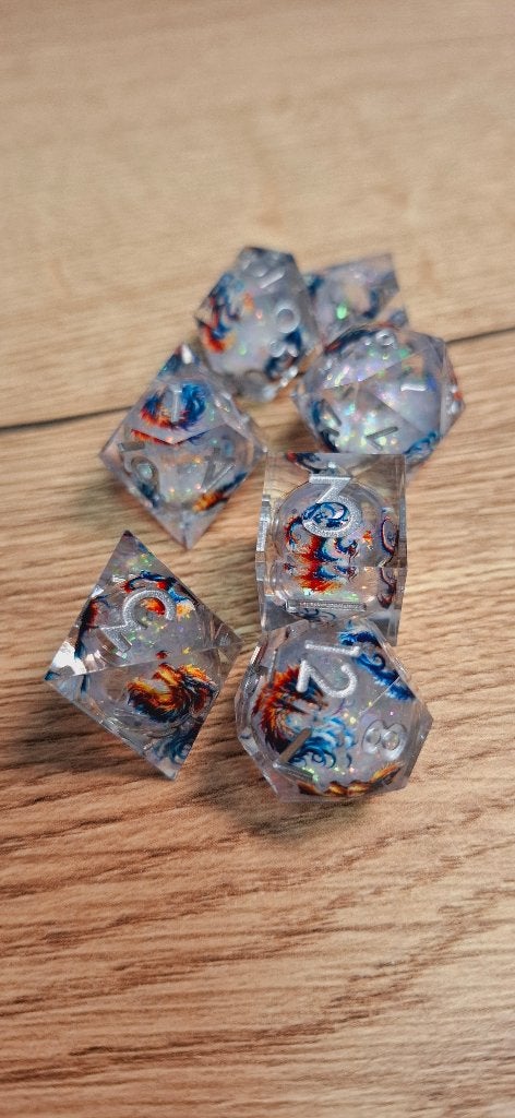 Sharp Edge D&D RPG Dobbelstenen Set Met Draken, Onbekend, Ophalen of Verzenden, Onbekend, Onbekend