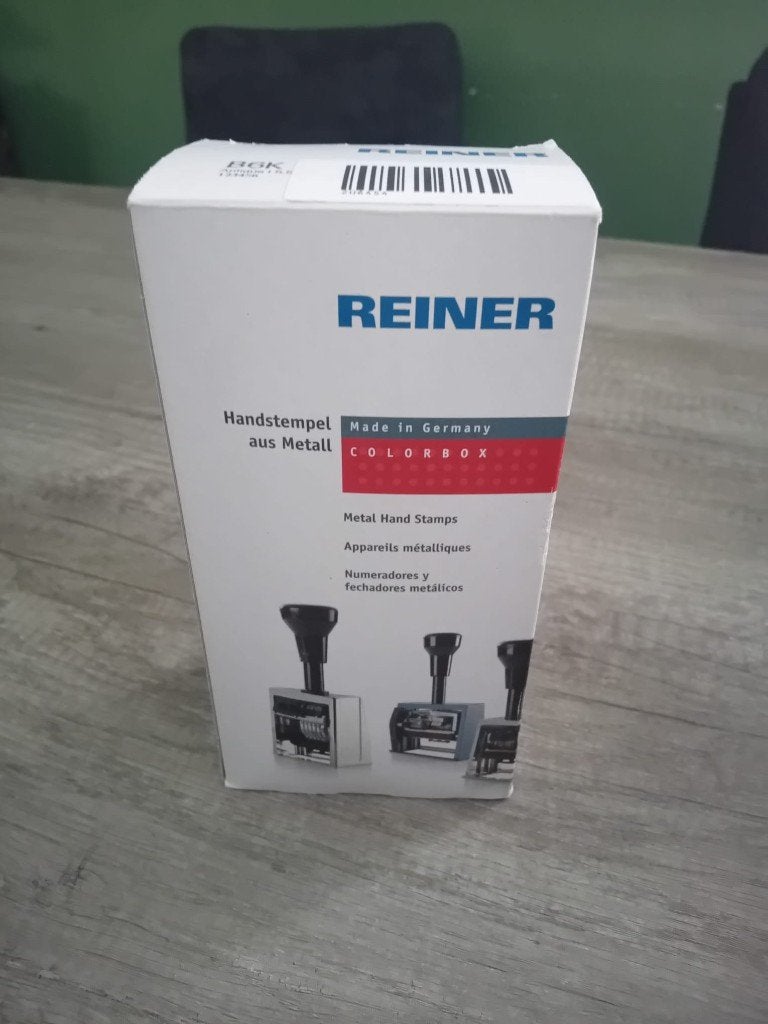 Reiner B6K handstempel | Numeroteur | Nieuwstaat, Ophalen of Verzenden, Zo goed als nieuw, Clearstamp