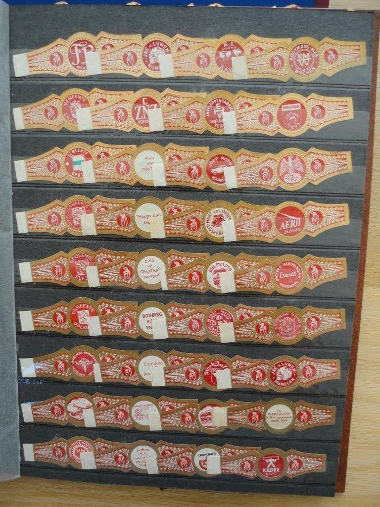 sigarenbandjes 45= 36st reclame, Ophalen of Verzenden, Gebruikt, Sigarenbandjes