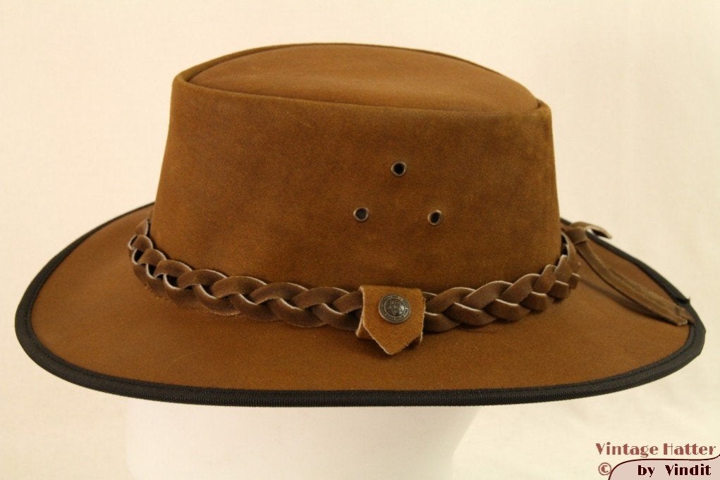 Western hoed Hawkins kaki bruin leer maat 57, 58 en 59 Nieuw, Hoed, Nieuw, Ophalen of Verzenden, 58 of 59 cm (L, 7¼ of ⅜ inch)