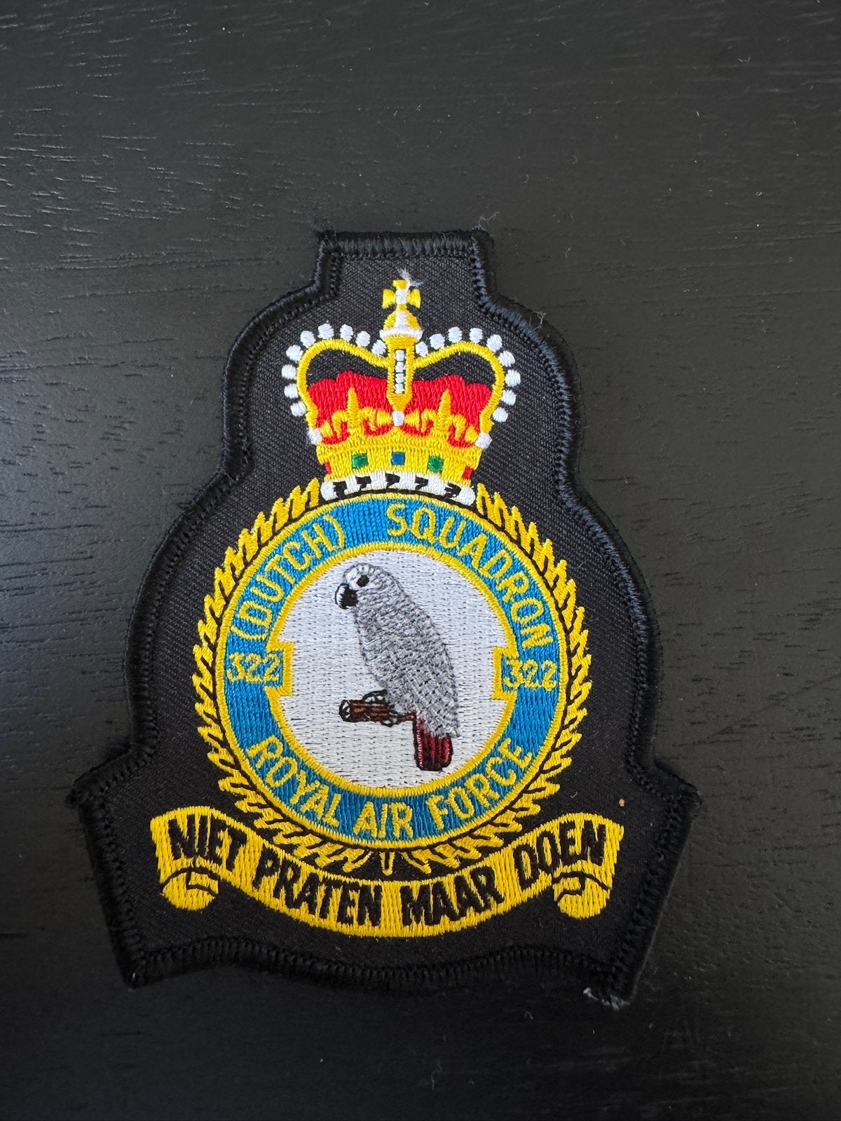 Dutch Squadron 322 RAF Patch, Ophalen of Verzenden, Zo goed als nieuw, Patch, Badge of Embleem