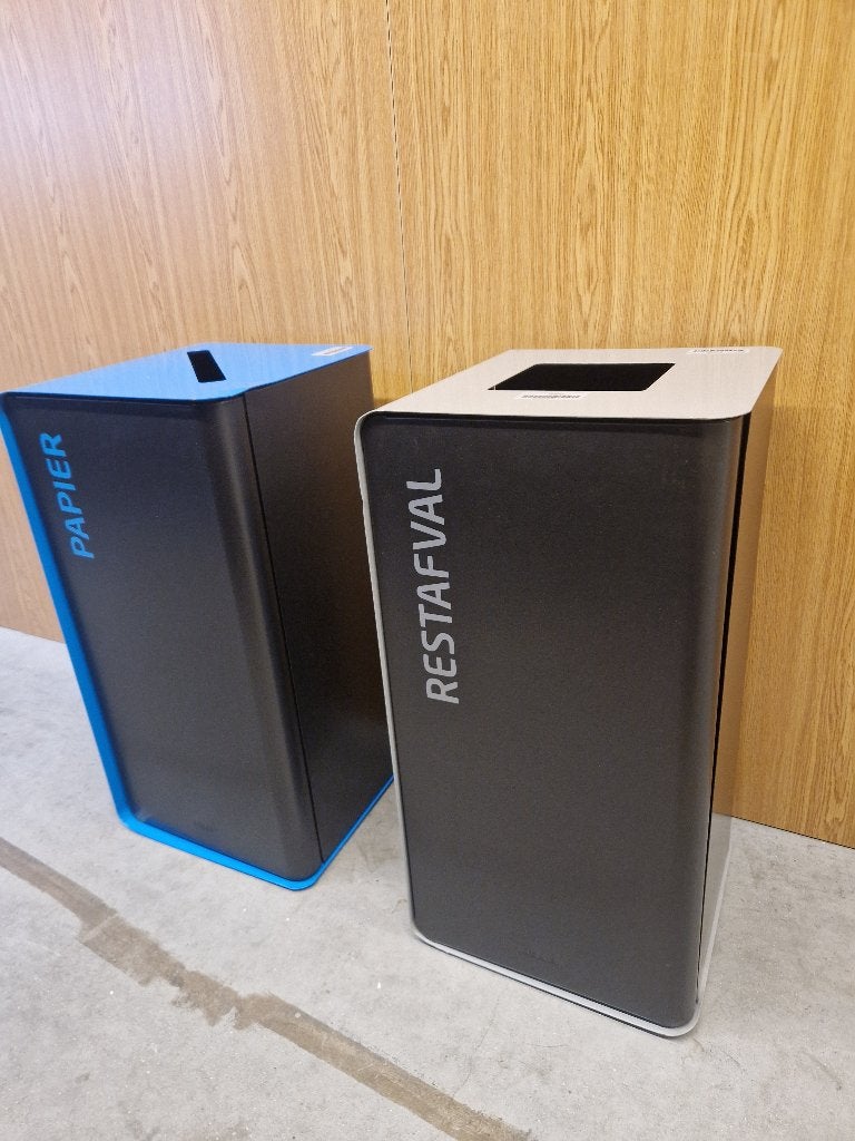 Metalen Afvalbak Prullenbak Papierbak Afval Sorteren (nieuw)