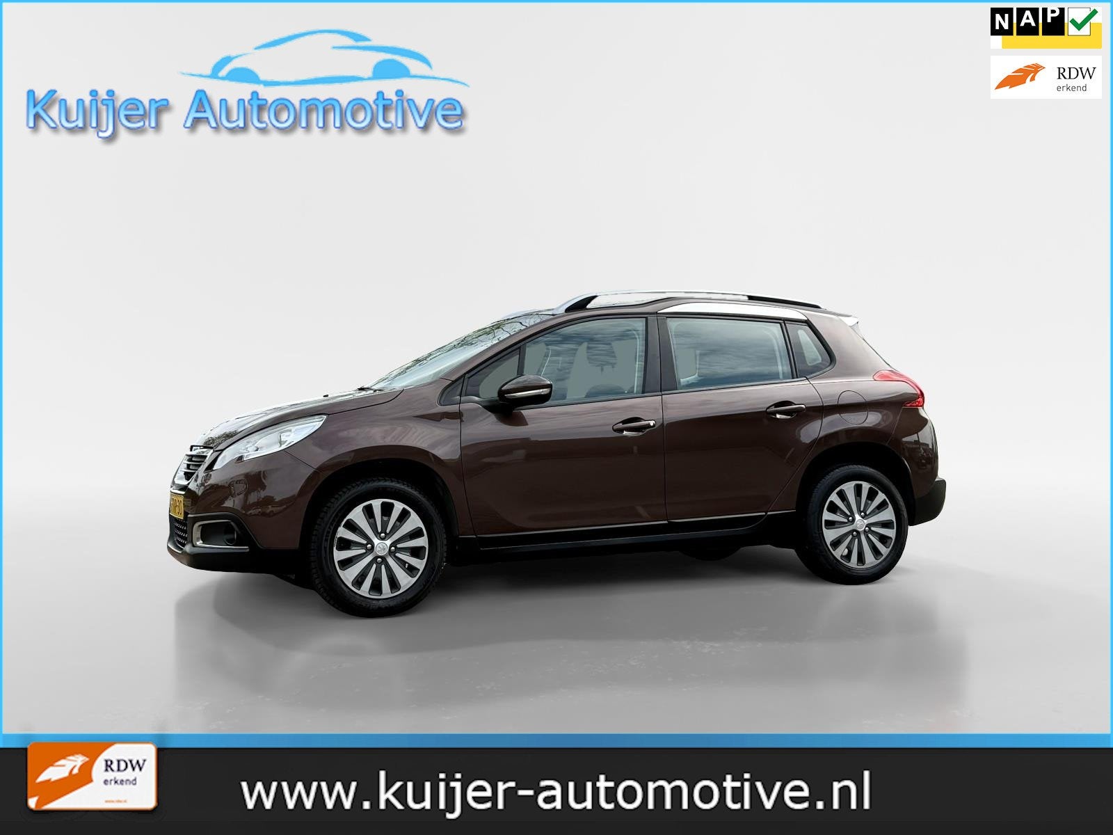 Peugeot 2008 1.2 VTi Active Pack Premium Automaat | Pano | N, Auto's, Euro 5, Zwart, 1199 cc, Bruin