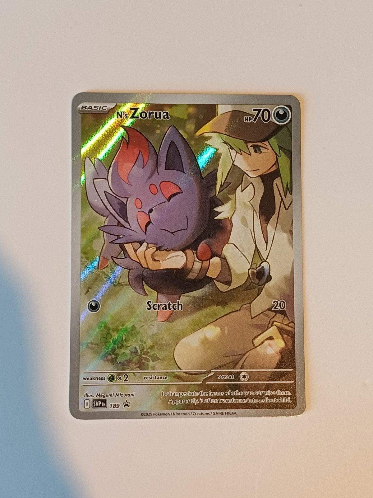 N's Zorua #SVP189 (Promo) - NM, Verzenden, Zo goed als nieuw, Losse kaart, Foil