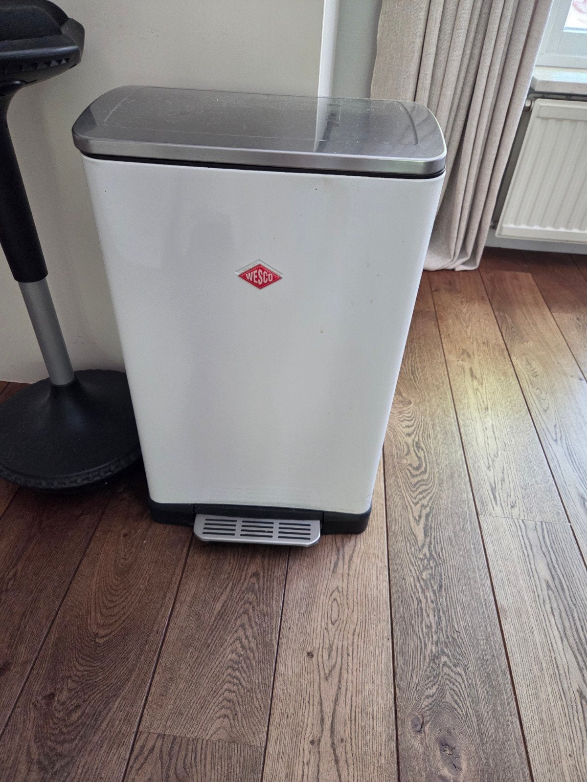 Wesco Prullenbak met Pedaal en Twee Binnenemmers, Huis en Inrichting, Ophalen, Met pedaal, 50 tot 75 cm, Zo goed als nieuw