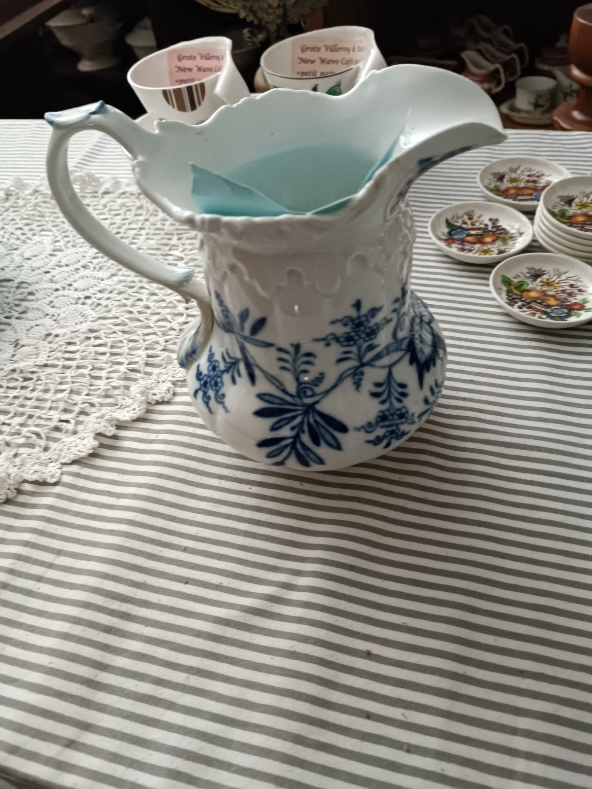 Meissen Antieke waterkan 18 cm, Ophalen of Verzenden