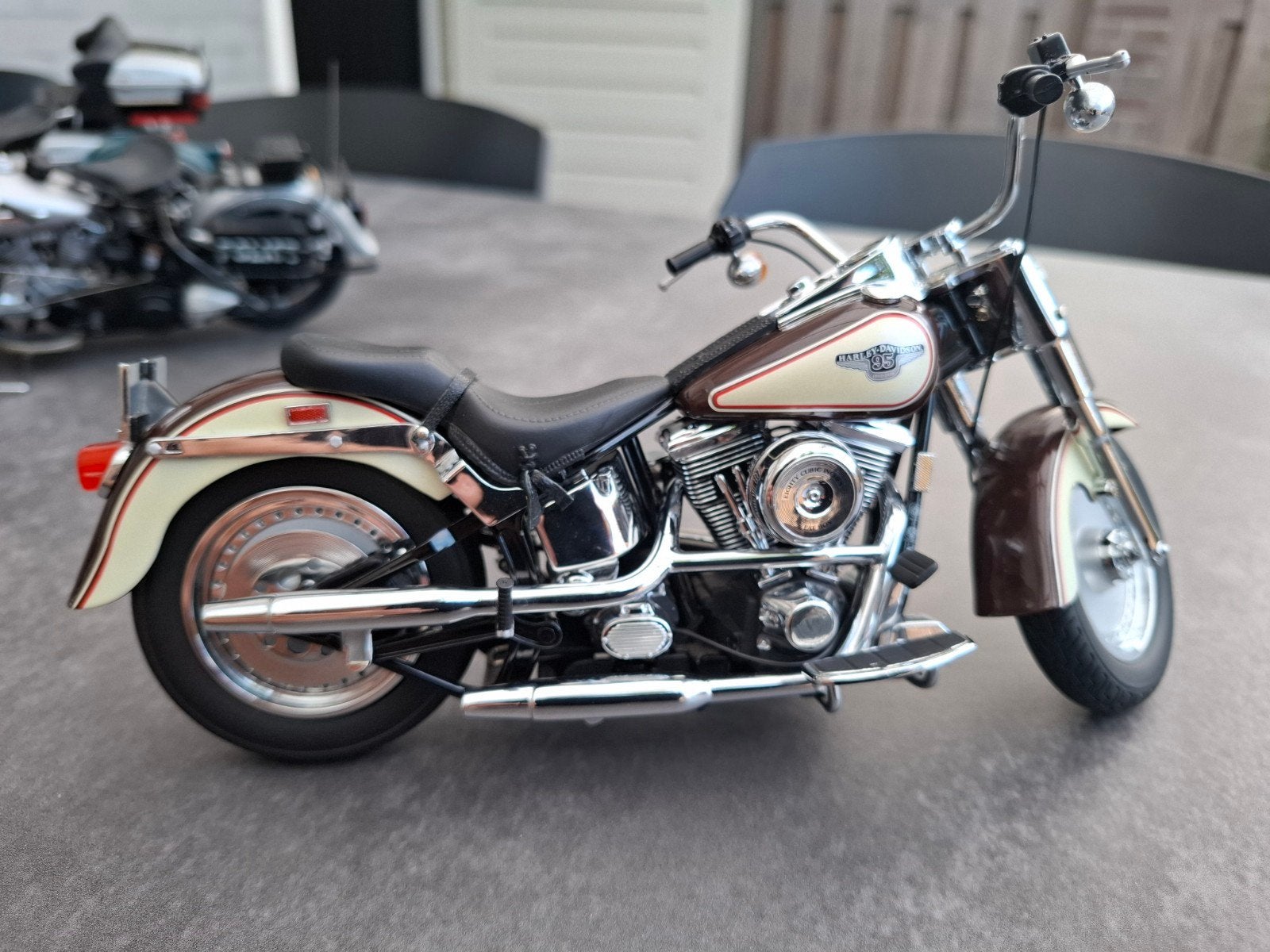 Franklin Mint 1:10 Harley Davidson Fatboy 1998, Ophalen, Gebruikt, 1:9 t/m 1:12, Motor