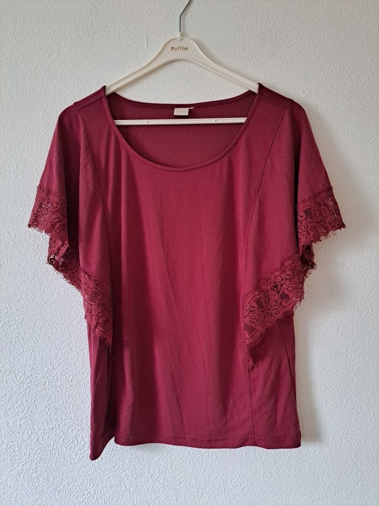 rode cream tuniek maat s, Cream, Ophalen of Verzenden, Zo goed als nieuw, Maat 36 (S)