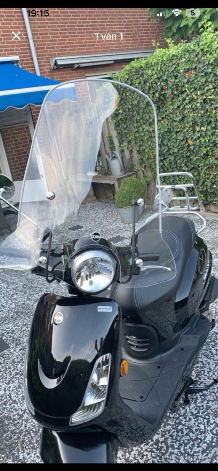 Scooter Sym fiddle 2 (2019) zwart, Ophalen, Zo goed als nieuw, Benzine, Fiddle