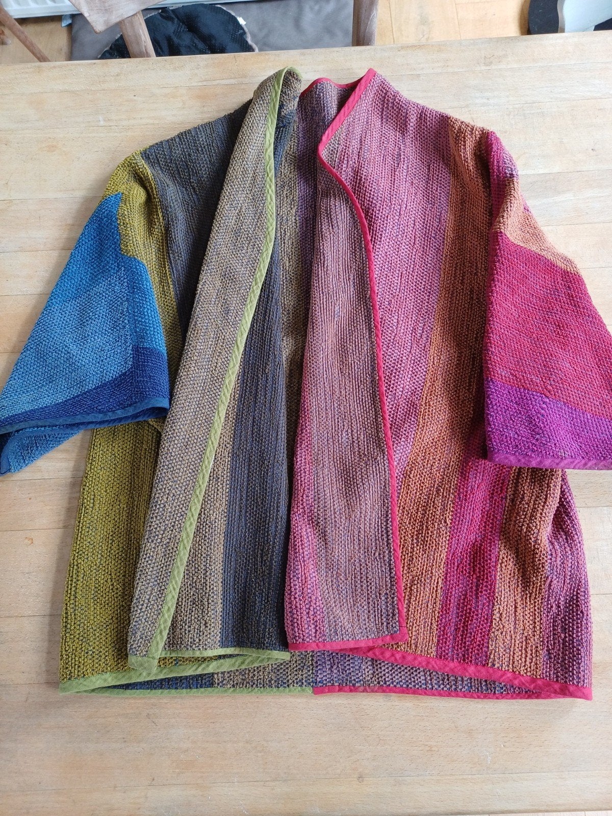 Handgeweven vest/jasje, maat M, wijd model, Kleding | Dames, Truien en Vesten, Ophalen of Verzenden, Zo goed als nieuw, Maat 38/40 (M)