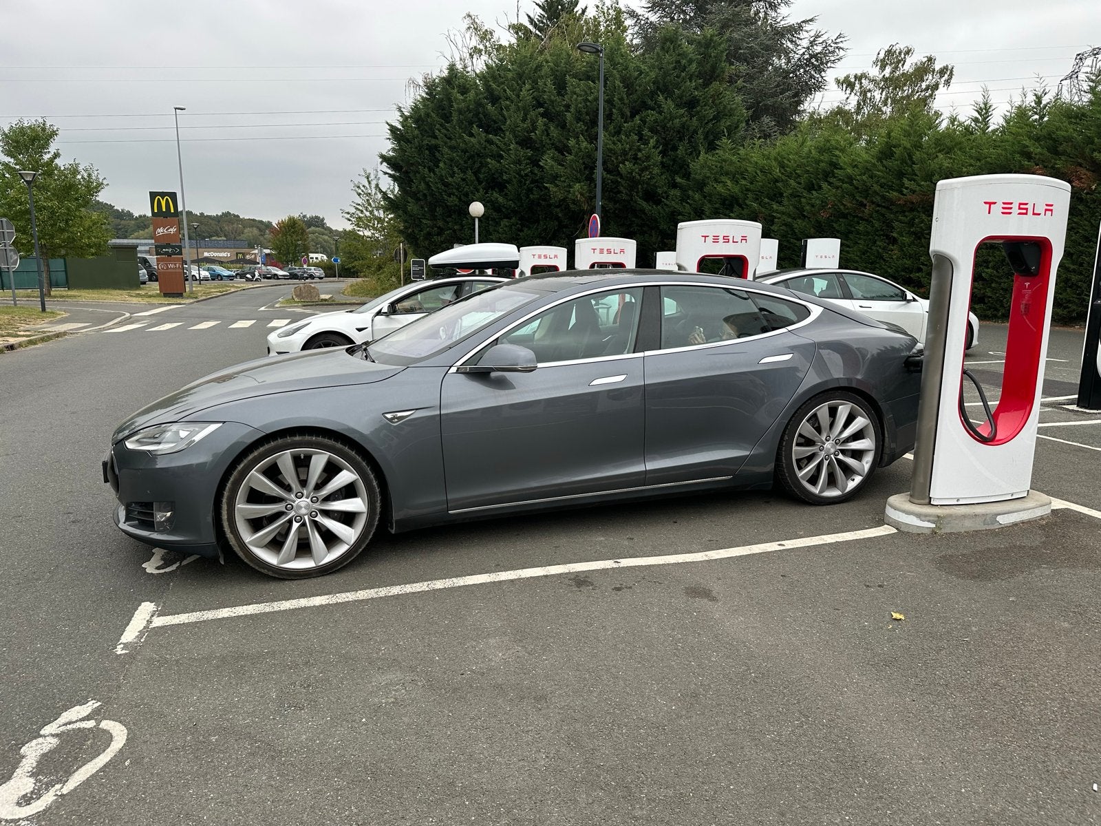 Tesla Model S 2014 Grijs, 38 min, Model S, Elektrisch, Particulier