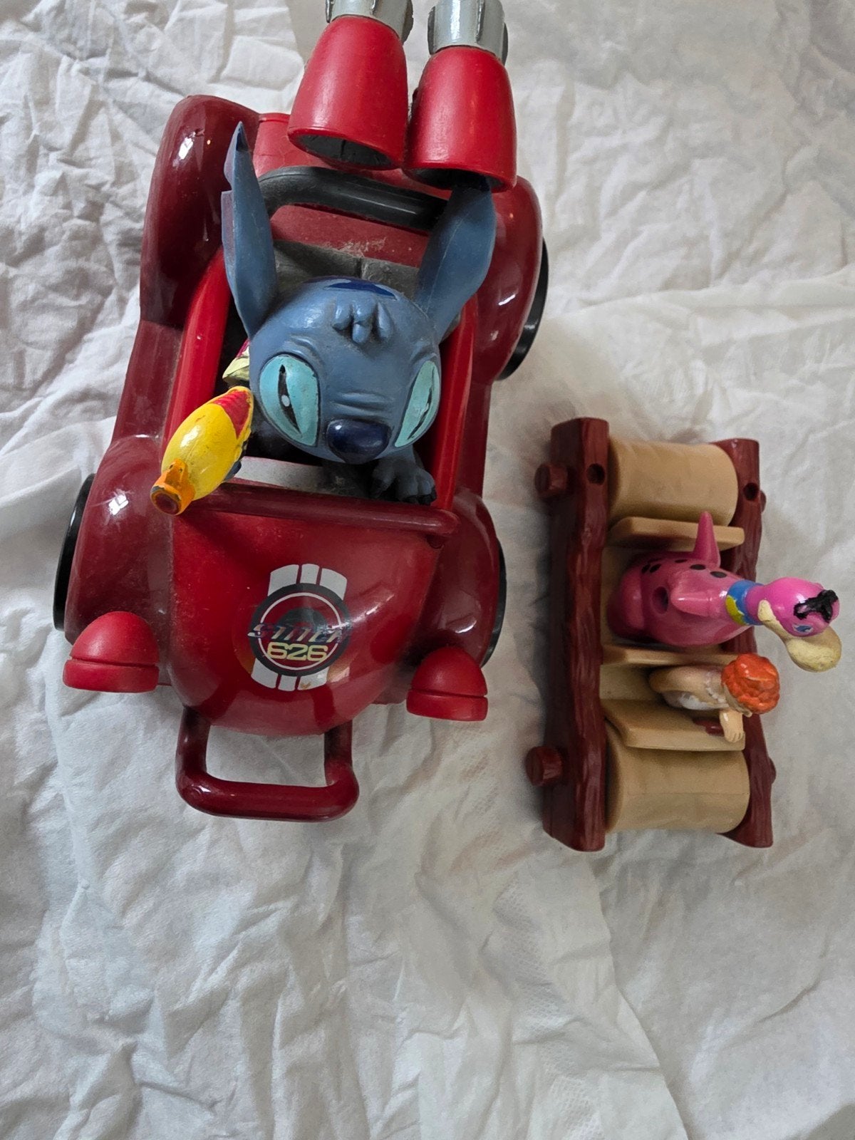 Vintage Stitch en Flintstone- Disney en Hanna-Barber, Ophalen of Verzenden, Gebruikt
