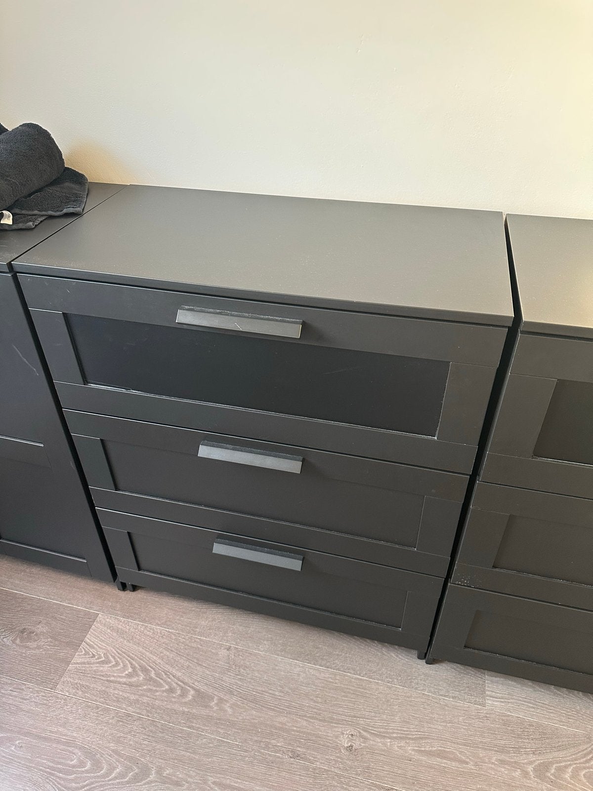 IKEA Brimnes ladekast - Zwart, 3 lades, Huis en Inrichting, Kasten | Ladekasten, Ophalen, Gebruikt, 100 tot 150 cm, 50 tot 100 cm